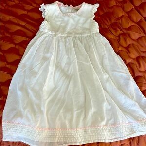 White Dress with Pink Accents